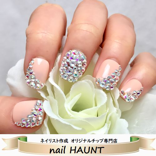 楽天市場】☆オーロラスワロ埋め尽くしフレンチ☆ナチュラル系ピーチ