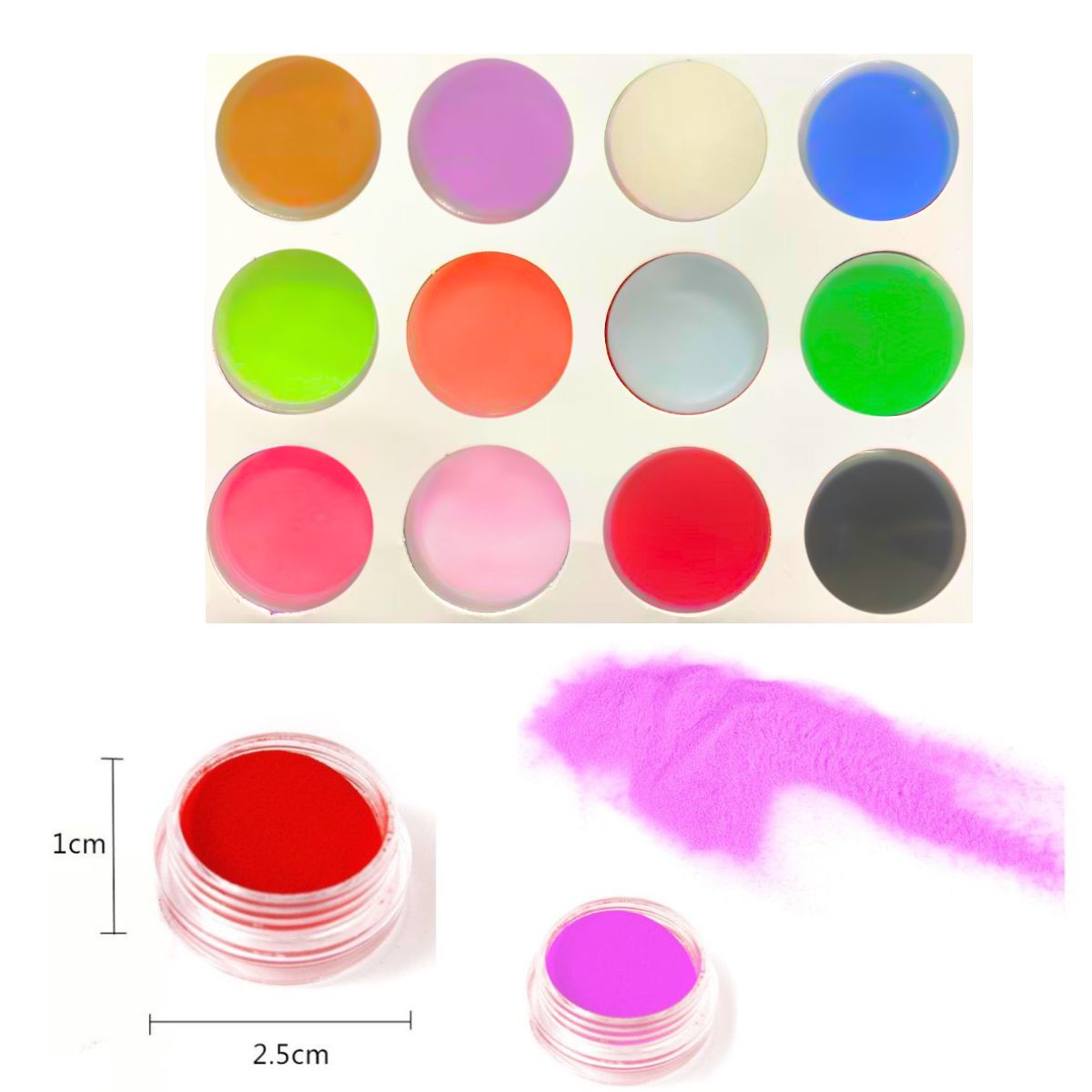 楽天市場】アクリルパウダー12色セット ネイルアクリルパウダー