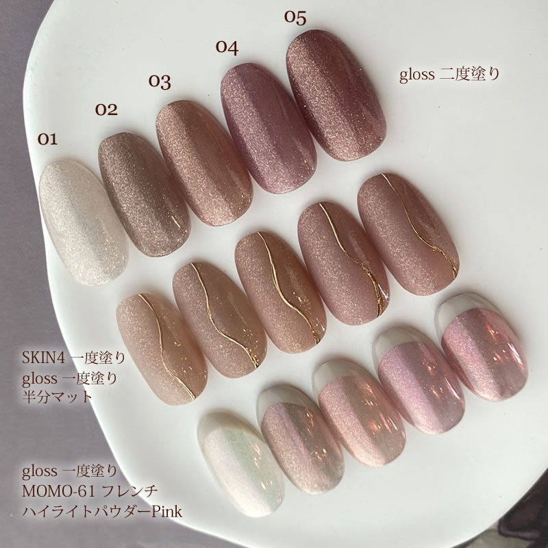 楽天市場】カラージェル SKIN GLOSS-02 MOMO by nail for all 10g