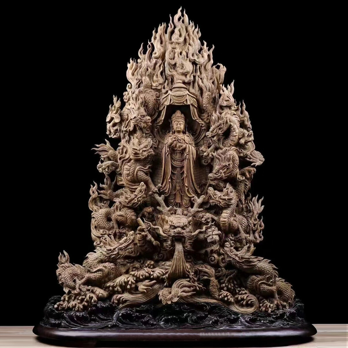 仏教美術 九谷焼 峰光作 特大 聖観音菩薩立像 願掛け 高さ94㎝ BK120