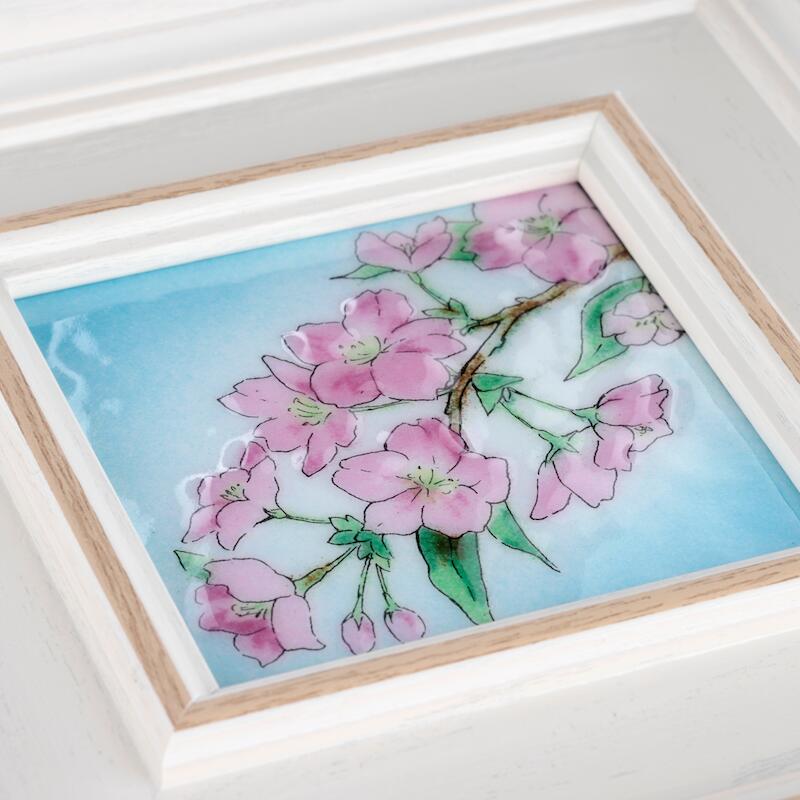 楽天市場】桜（小） 七宝焼 七宝焼き 七宝絵画 額 アート 水彩画 絵