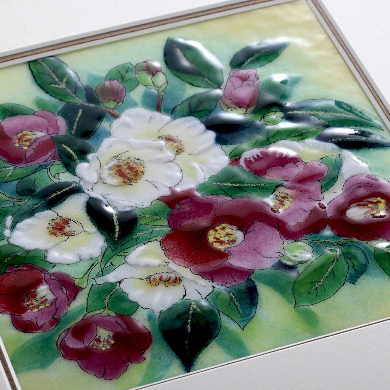 楽天市場】椿 七宝焼 七宝焼き 絵画 額 アート プレゼント 絵画額入り