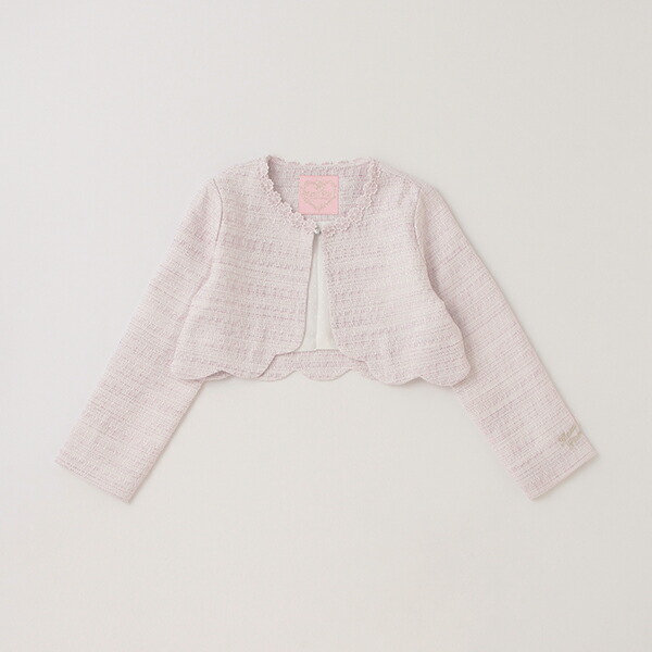 mezzo piano ファンシーツィード 裾スカラップジャケット 130 楽天市場