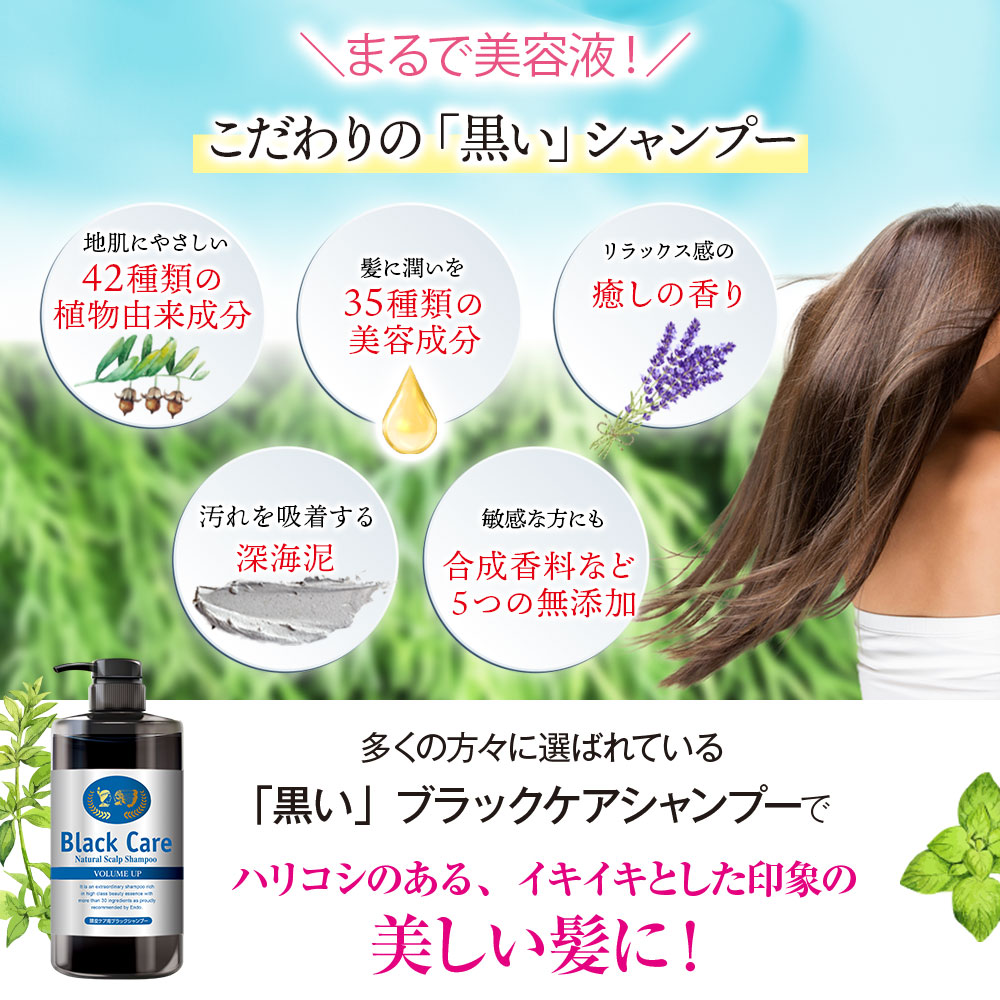 楽天市場】【特別定期コース】ブラック・ナチュラルシャンプー 600ml