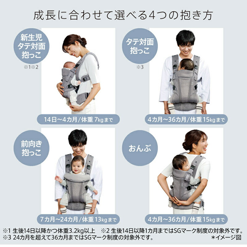 楽天市場】アップリカ ラクリス AB ホワイトアッシュ BE 抱っこ紐