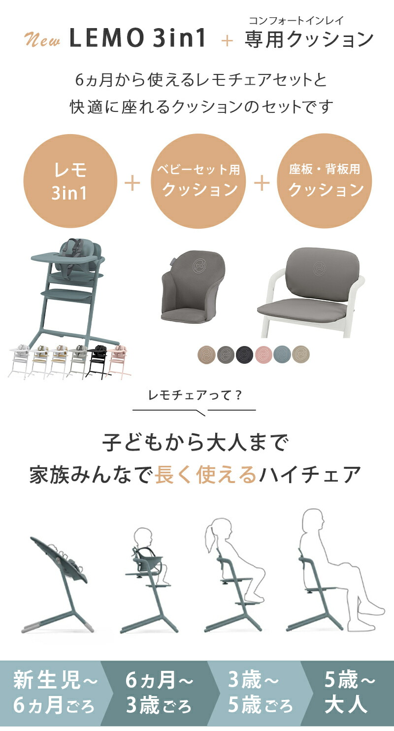 楽天市場】サイベックス レモ LEMO 3in1 ベビーチェア + コンフォート
