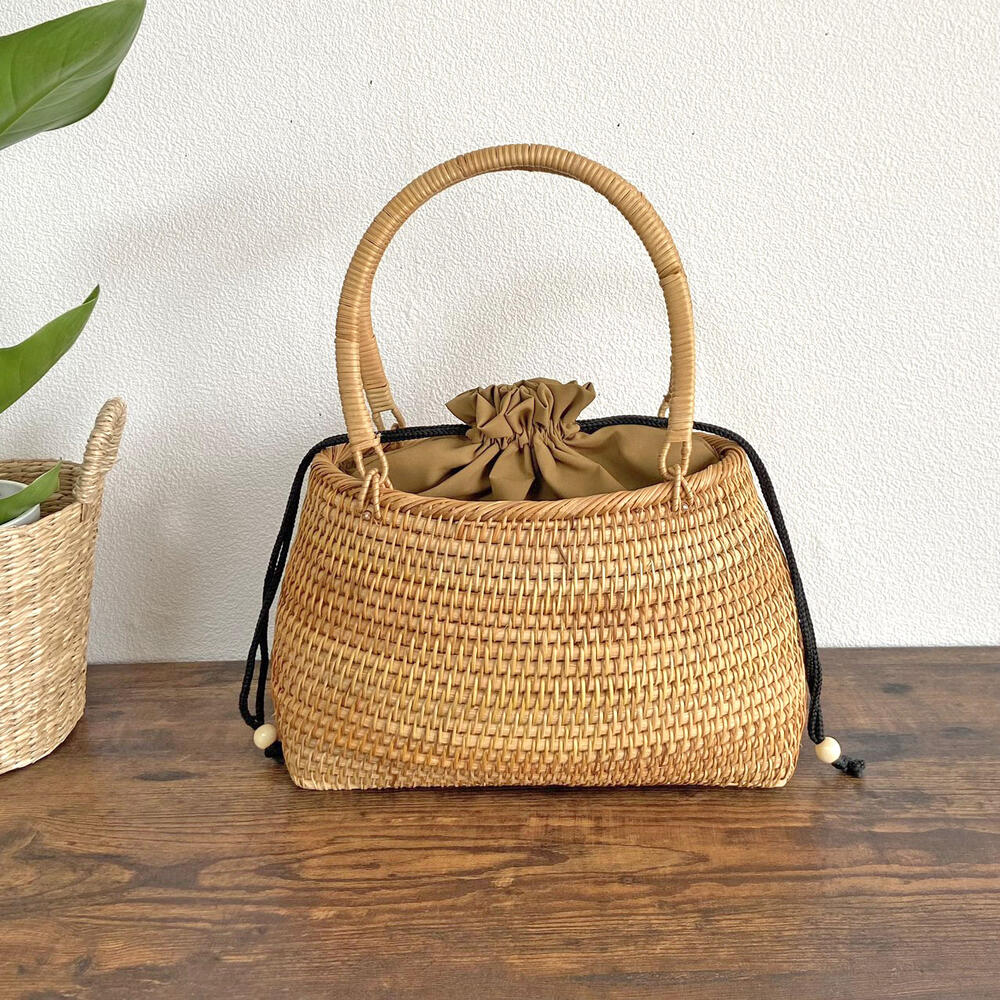 楽天市場】バッグ ラタン ハンドバッグ ラタンバッグ アタバッグ アタ