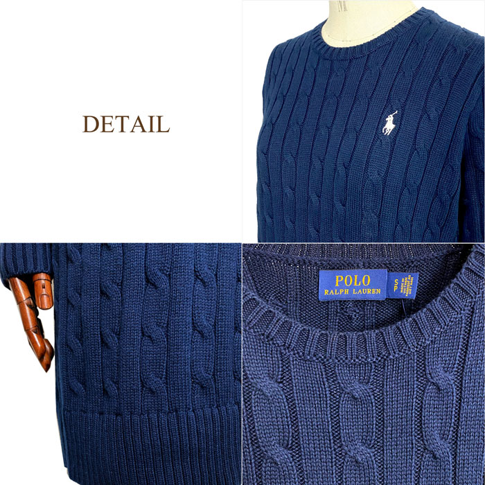 楽天市場】ポロ ラルフローレン レディース ケーブル編み クルーネック