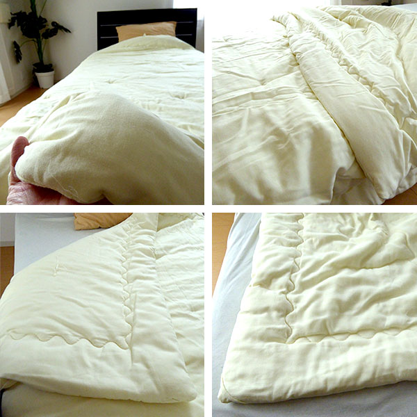 楽天市場】日本製 近江真綿 掛け布団 ダブル 近江手引き真綿布団 190