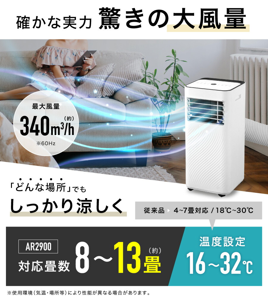 楽天市場】スポットクーラー 4way 8～13畳 温風 冷風 送風 除湿 工事