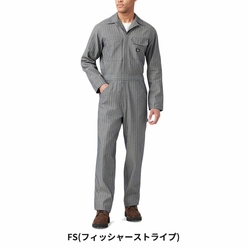 楽天市場】Dickies Fisher Stripe Long Sleeve Coveralls ディッキーズ