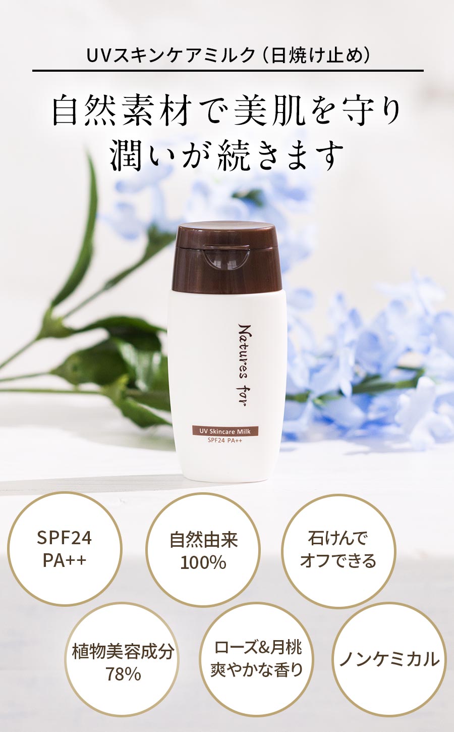 楽天市場】[オーガニック 日焼け止め]Natures for UVスキンケアミルク