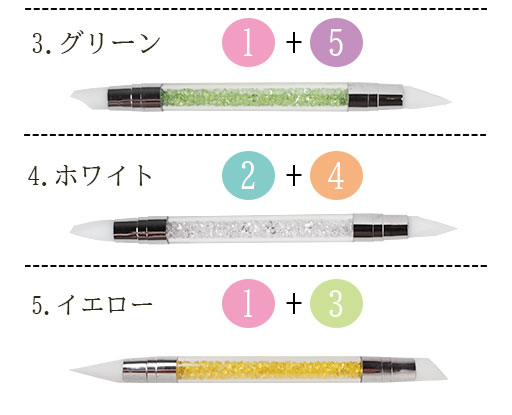 楽天市場】シリコンブラシ 2way ネイルツール シリコンペン スティック
