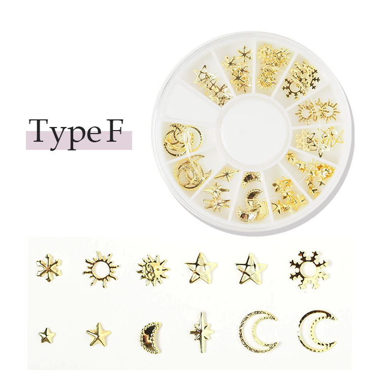 楽天市場】選べる8タイプ メタルスタッズ12種セット ジェルネイル