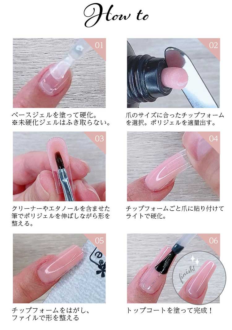 楽天市場】ネコジェル ポリジェル フォームチップ ネイルチップ