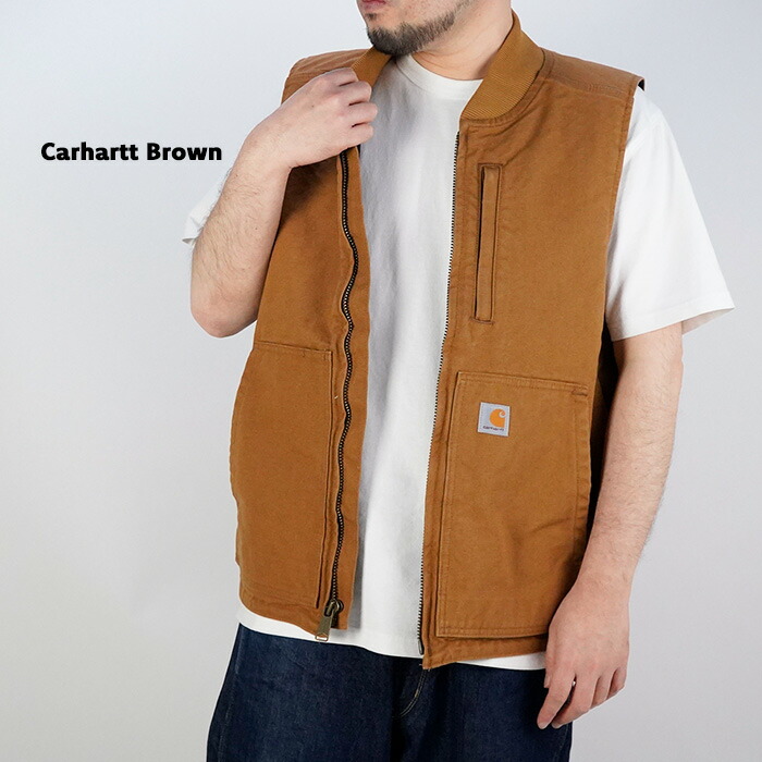 Carhartt コットンベージュベスト WOLFF Carhartt コットンベージュ