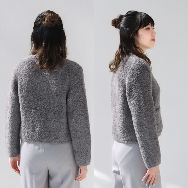 楽天市場】MACPHEE(マカフィー) ムートン クルーネックカーディガン(12