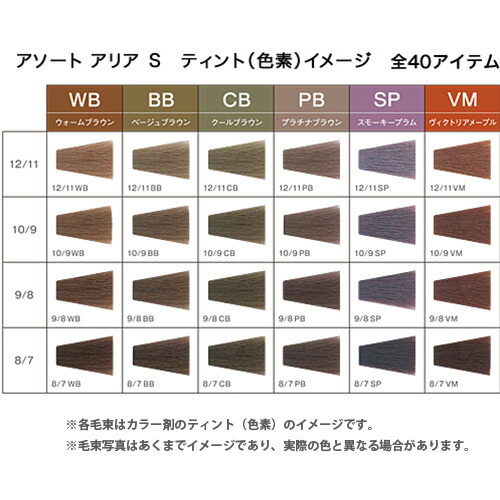 楽天市場】デミ アソート アリア S 第1剤 WB ウォームブラウン / 80g