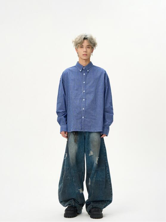 楽天市場】チェックシャツ メンズ 長袖 ゆったり シャツ チェック柄