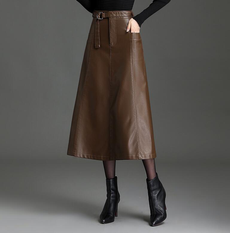 楽天市場】ベルト付き ハイウエスト レディース ロングスカート ミモレ