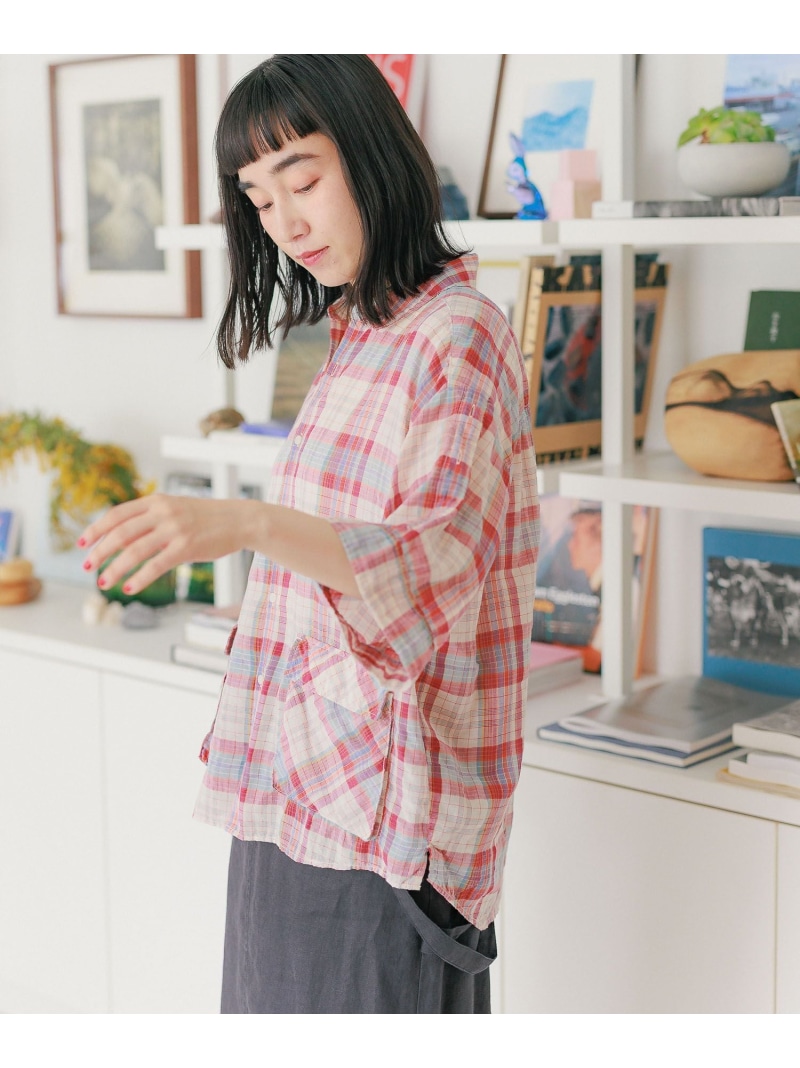 ニコアンド -be with M- Misayoカラフルチェックシャツ