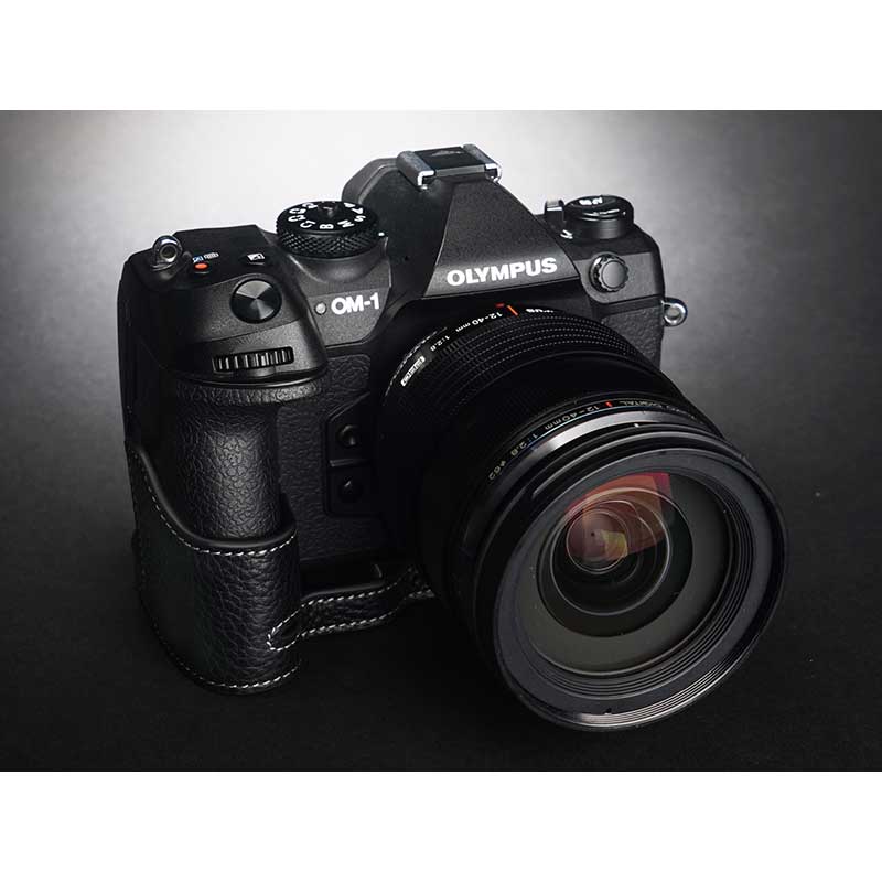 楽天市場】OLYMPUS OM SYSTEM OM-1 用レザー ケース Black ブラック TP