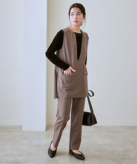 楽天市場】ベスト レディース セットアップ ポケット付 パンツ