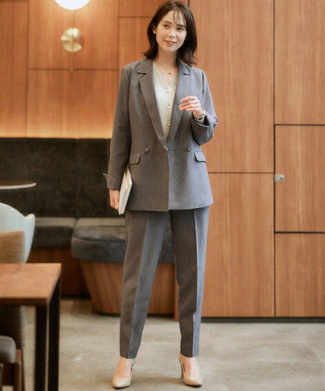 楽天市場】スーツ パンツ レディース ダブルブレスト ジャケット