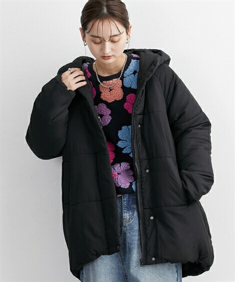 楽天市場】コート アウター レディース ゆったりシルエット フード付