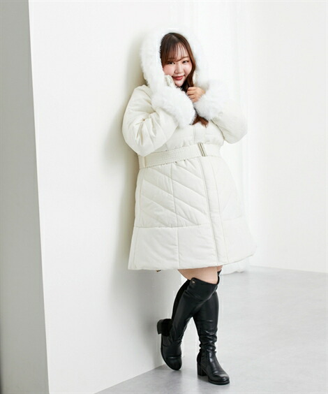 楽天市場】コート アウター レディース らめちゃんコラボ フェイク