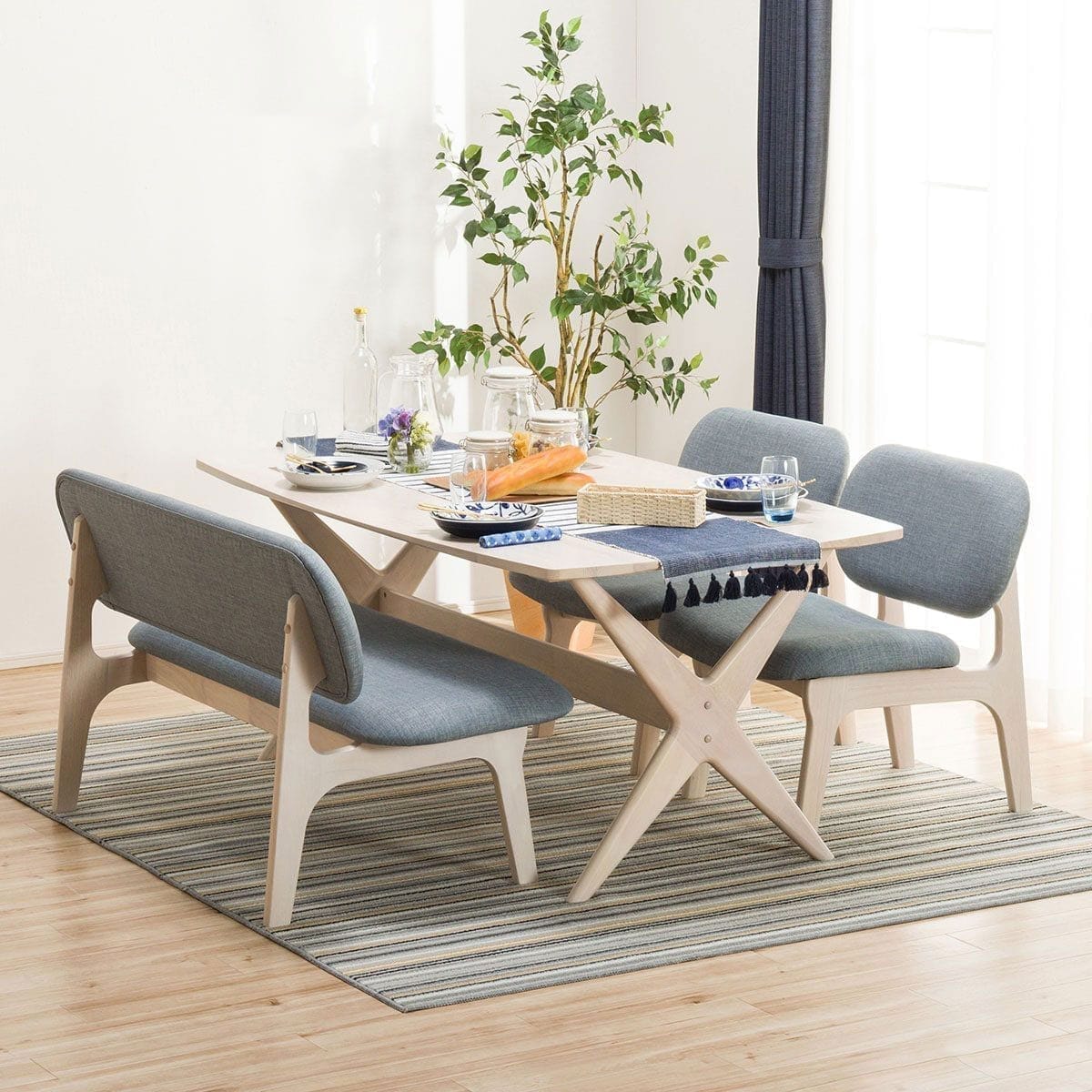 楽天市場】[幅160cm] リビングダイニングテーブル4点セット (LD