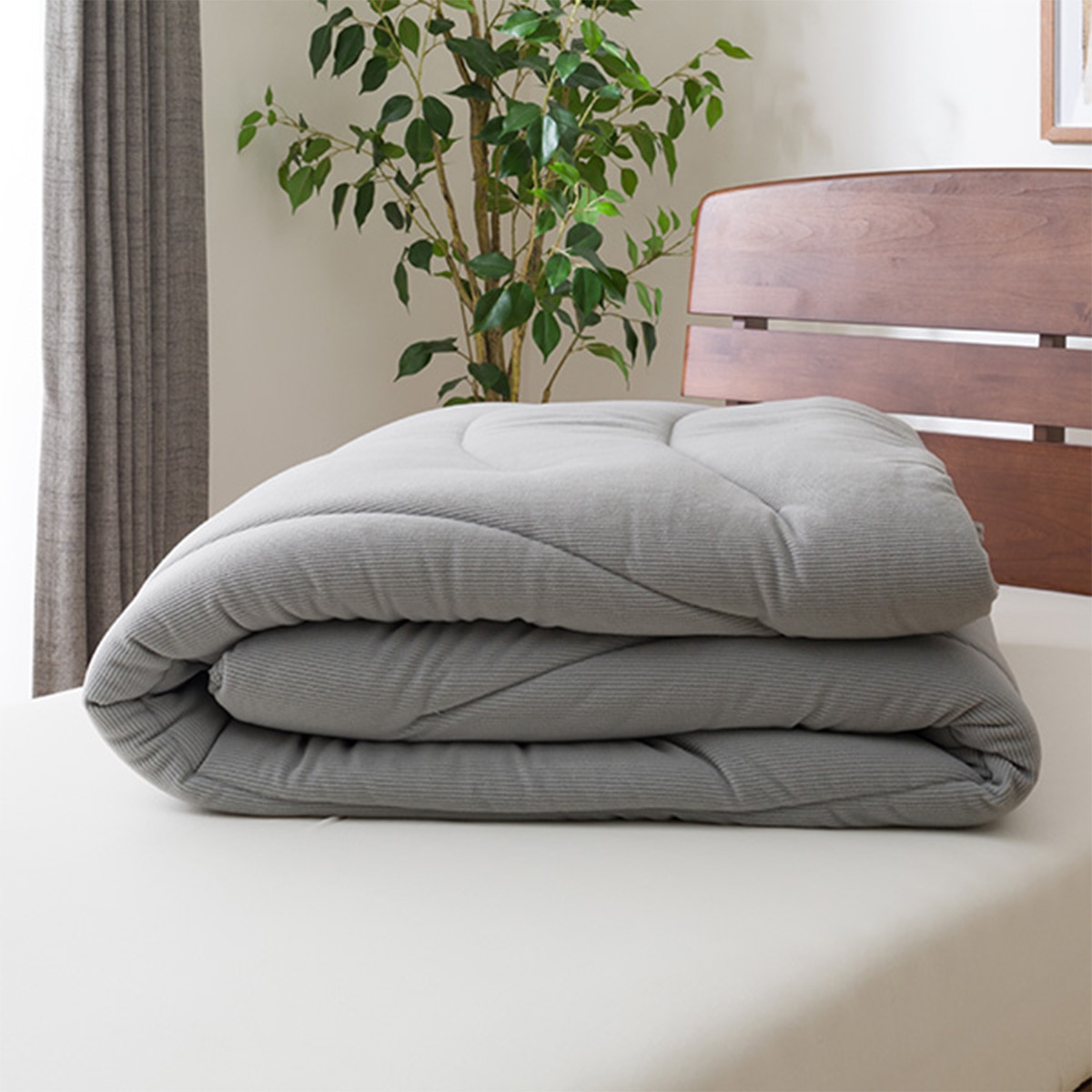 楽天市場】カバーなしで使える温度調整掛ふとん(GY K2423) ニトリ