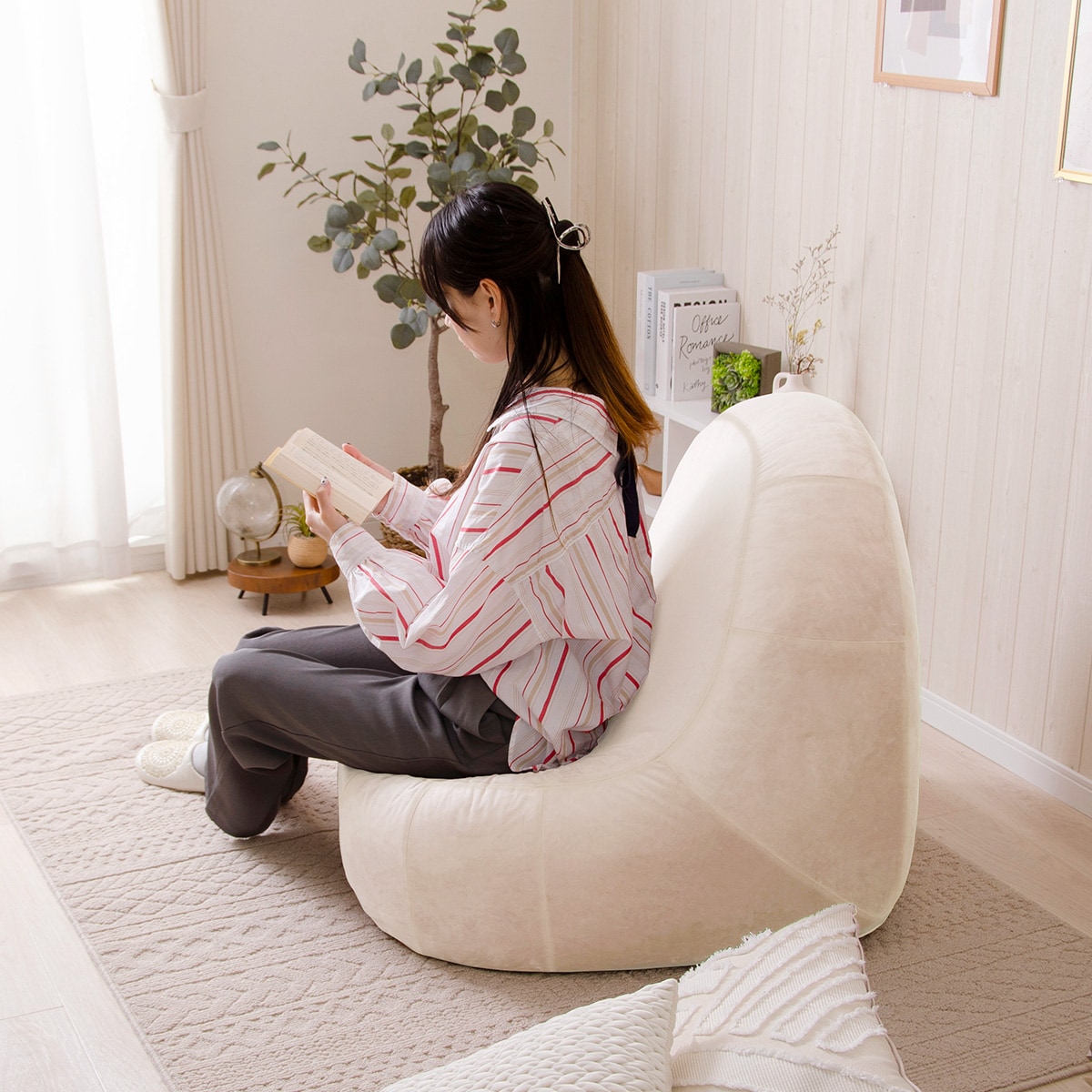 楽天市場】カバーが洗える1人用ふわもちソファ (ベロア) ニトリ