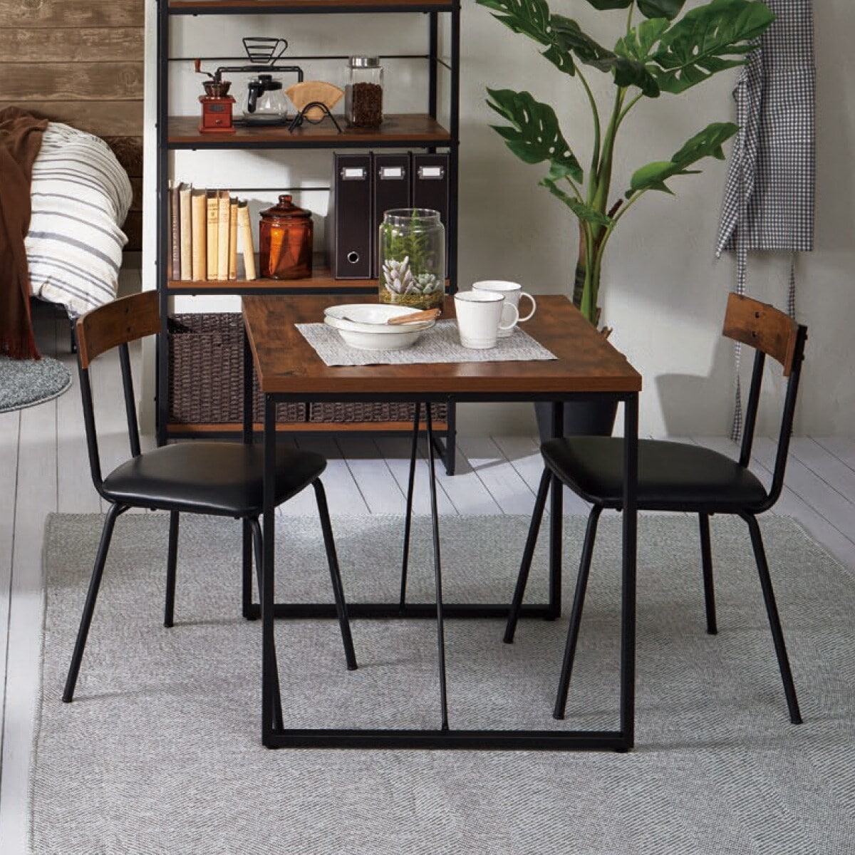 ニトリ NITORI ダイニングチェア 2脚セット DC STAIN MBR 楽天市場