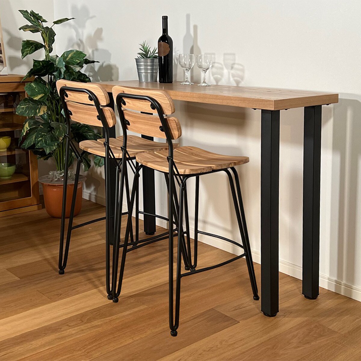 楽天市場】天然木ニレ突板カウンターテーブル (120 NA) ニトリ 【配送