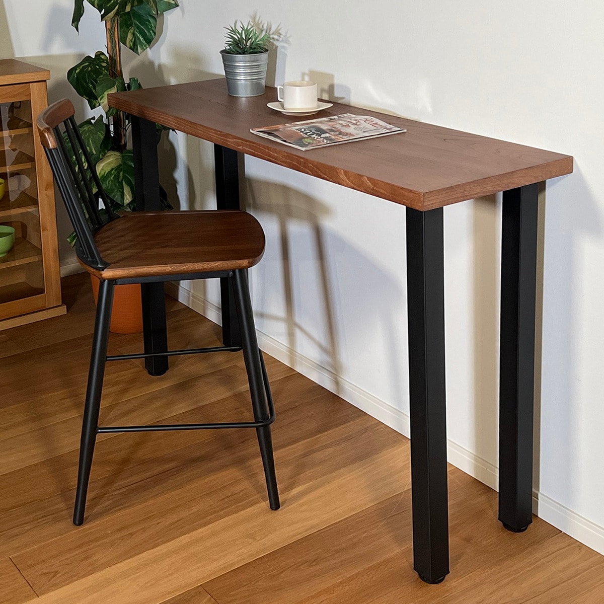 楽天市場】天然木ニレ突板カウンターテーブル (120 MBR) ニトリ 【配送