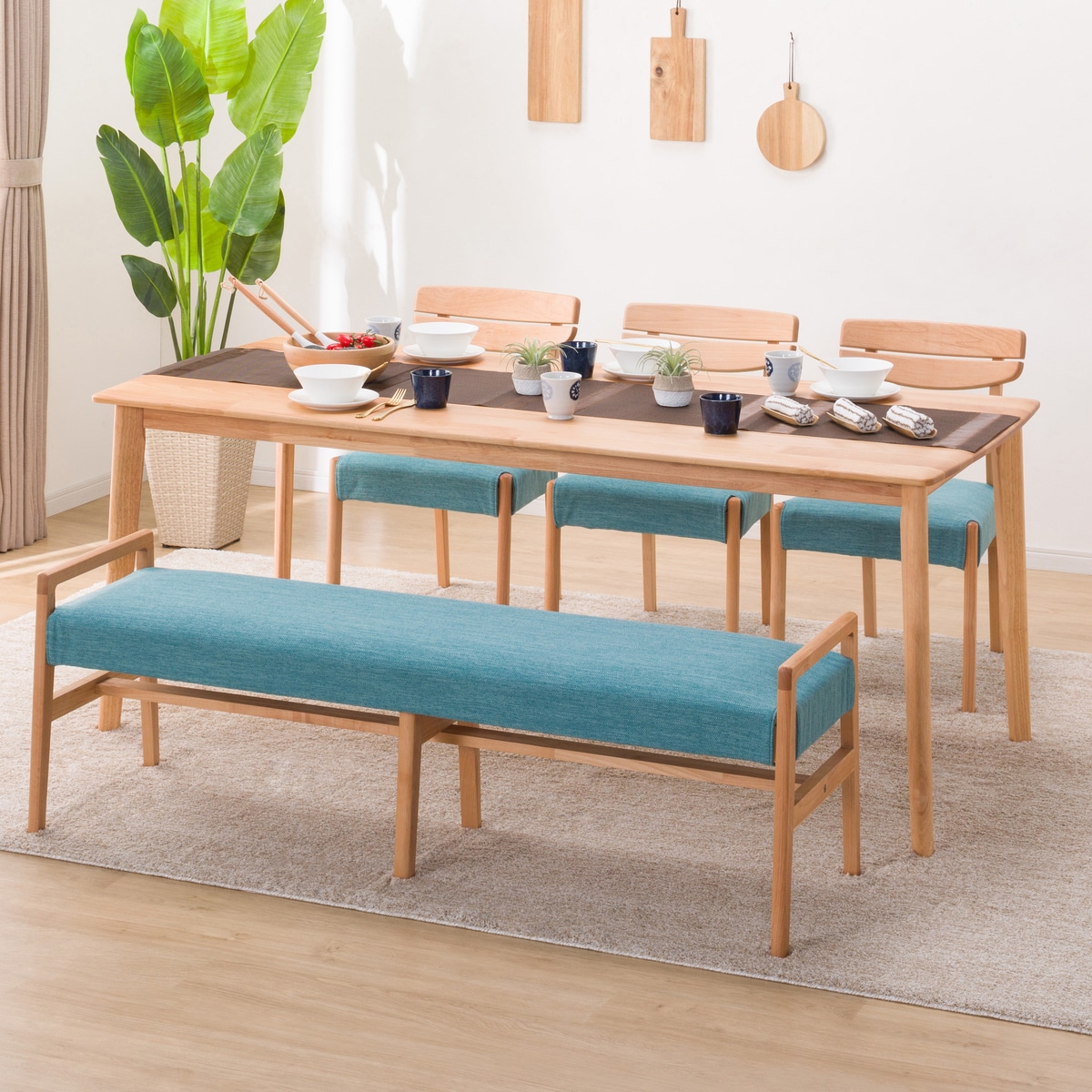 楽天市場】ダイニングテーブル5点セット (DTアルナスDF180LBR