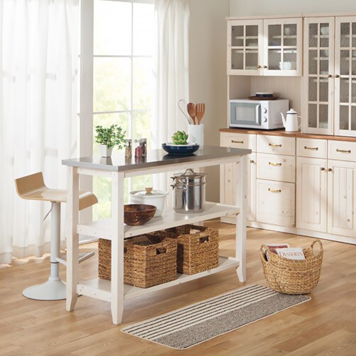 楽天市場】[幅120cm] ワークテーブル (シナモ12045WH ステン) ニトリ