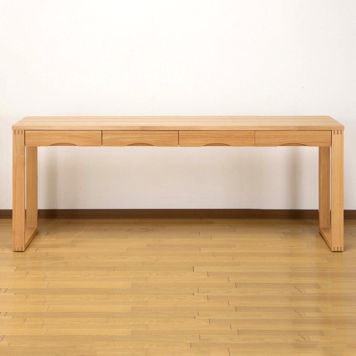 楽天市場】タモ突板の木目がうつくしい天然木デスク 奥行45cm （幅