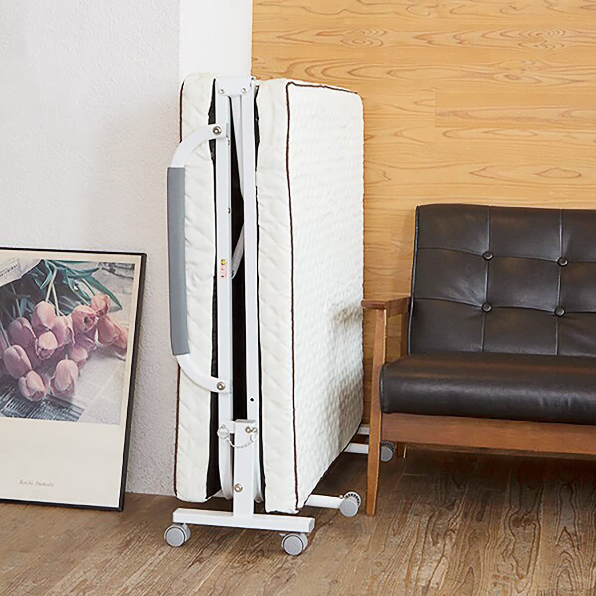 楽天市場】コンパクトショートシングル折りたたみベッド （幅98×奥行