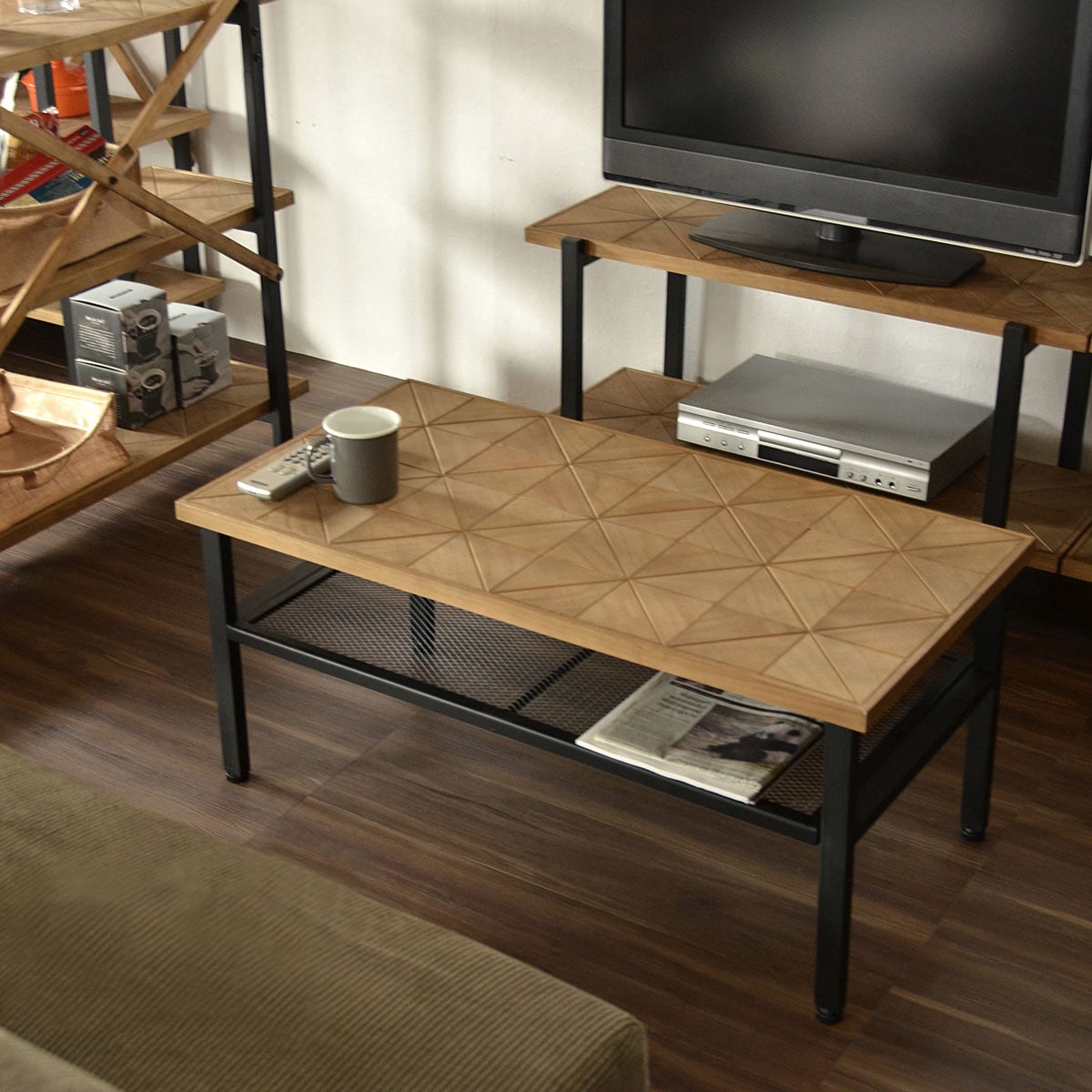 楽天市場】古木風天然木パイン センターテーブル ニトリ メーカー直送