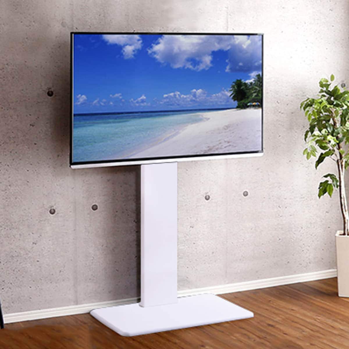 楽天市場】お部屋広々 首振り壁寄せテレビスタンドS-WAT （ハイタイプ