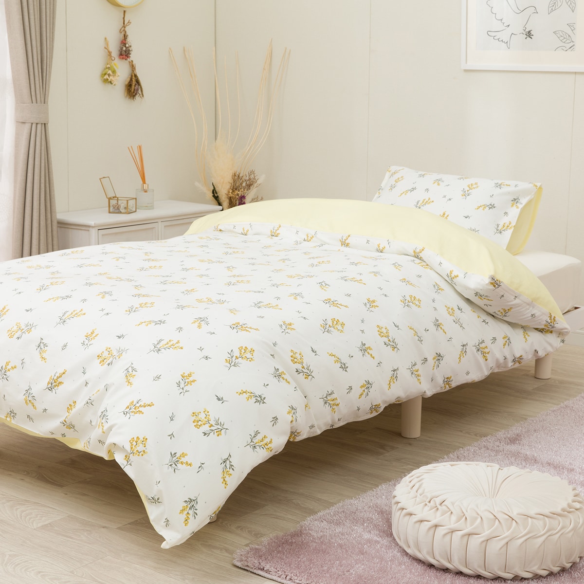 楽天市場】掛ふとんカバー シングル(ST25 ミモザガラ S) ニトリ 【玄関