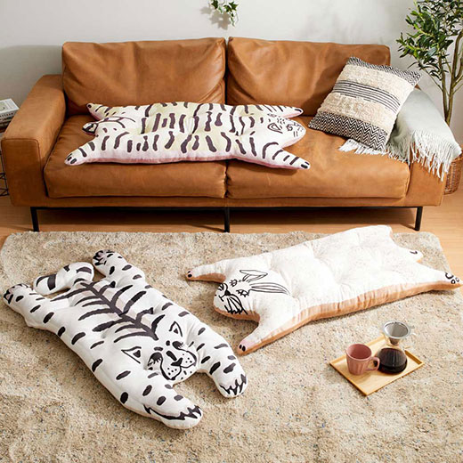 楽天市場】ソファーパッド トラ ウサギ ヒョウ ソファパッド 2人掛 3人