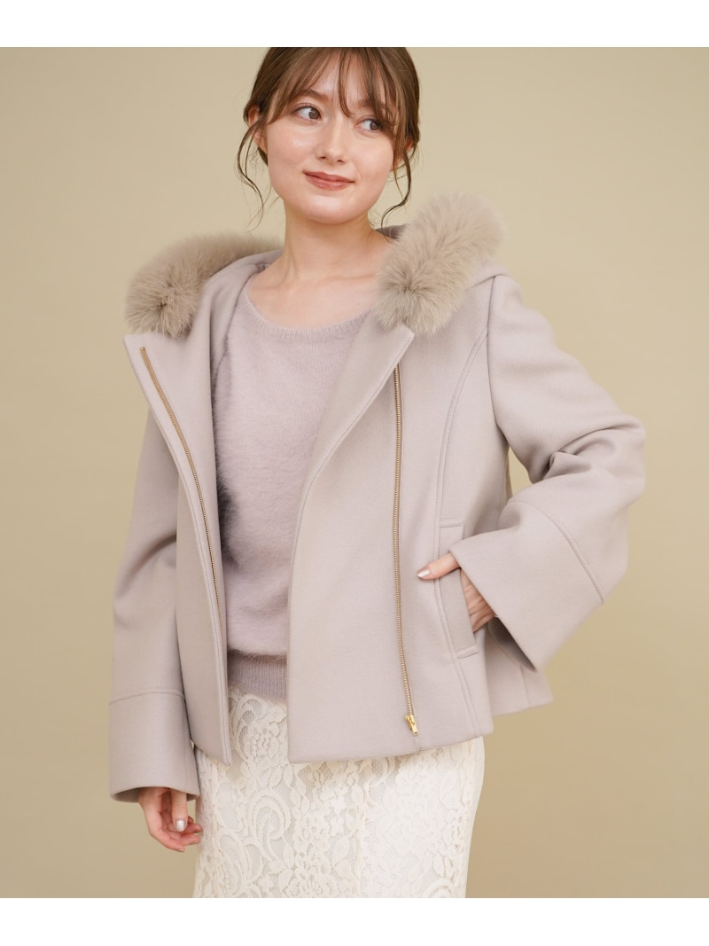 楽天市場】【SALE／70%OFF】ファー付ショート2WAYコート Noela ノエラ