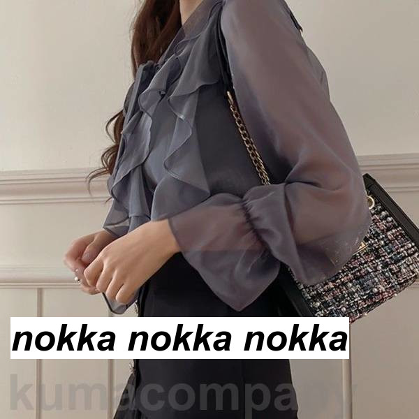 楽天市場】シースルー フリル シャツ ブラウス レディース トップス