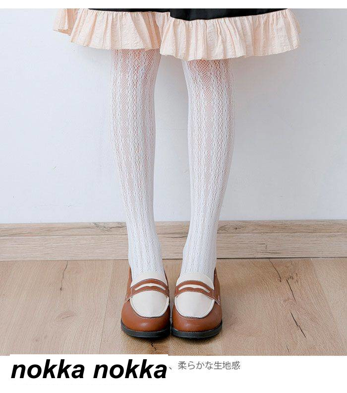 新品未使用【ROKU ロク】レースタイツ オフホワイト 即完売品 6(ROKU