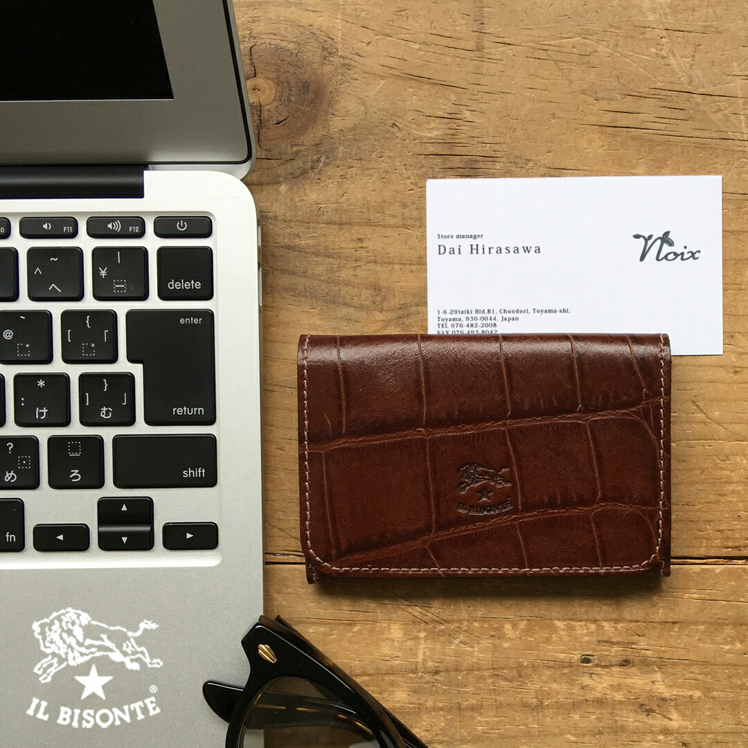楽天市場】イルビゾンテ カードケース クロコエンボスドレザー二つ折り