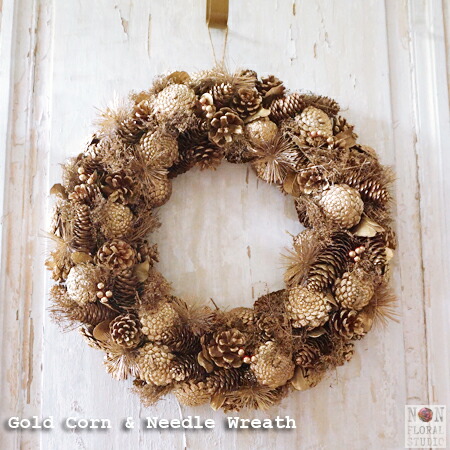楽天市場】『ゴールドコーン＆ニードル リース -LL-』クリスマス