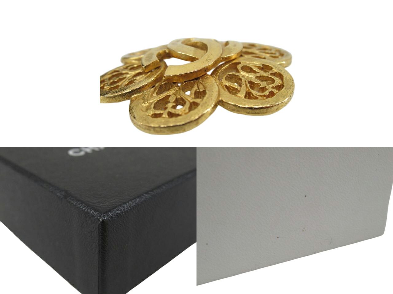 楽天市場】【中古】CHANEL“シャネル”フラワーモチーフ ゴールド